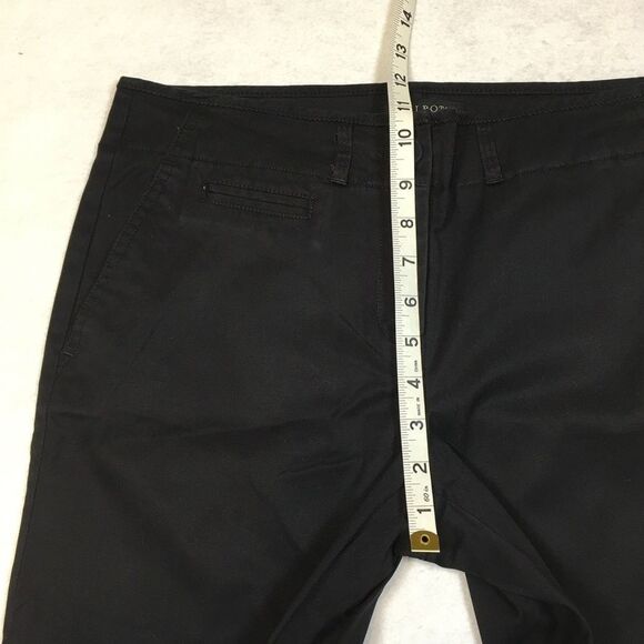 Talbots Womens 6 Signature Slim Straight Leg Ankle Pants Black Cotton Stretch - Picture 9 of 14